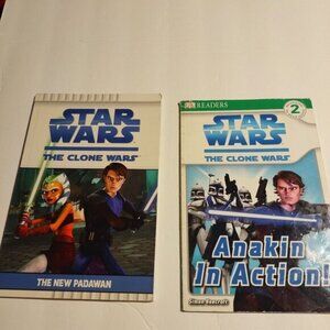Star Wars The Clone Wars Book Set "The New Padawan" & "Anakin In Action!"
